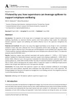 I’ll stand by you: how supervisors can leverage spillover to support employee wellbeing